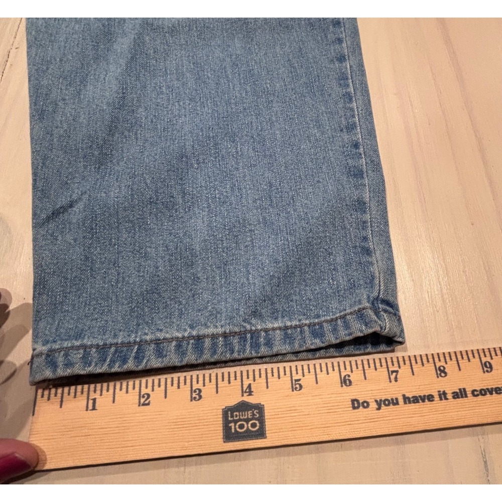 Venezia Jeans Womens‎ 16 Light Wash High Rise Pleated Mom Jeans Made USA Cotton - Picture 8 of 14